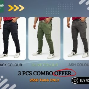 Premium 6 Pocket Cargo Gabading | Olive+Black+Ash